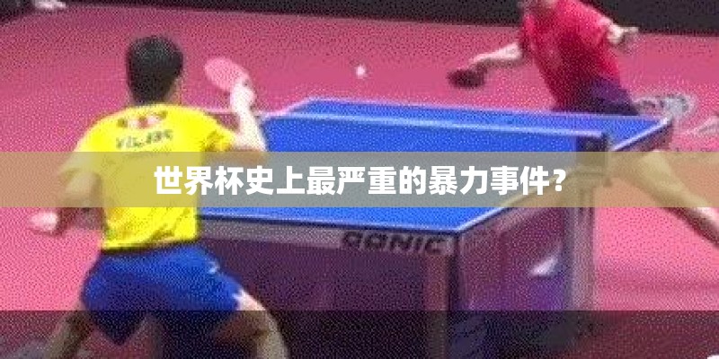 世界杯史上最严重的暴力事件？
